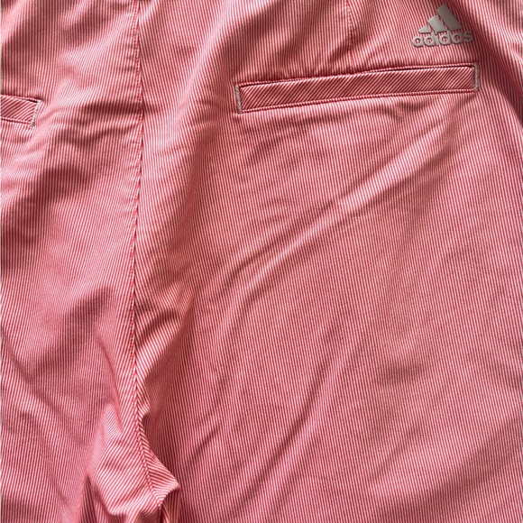 Adidas Dark Orange and Gray Pin Stripe Golf Shorts with Pockets Size 32 - Picture 5 of 5